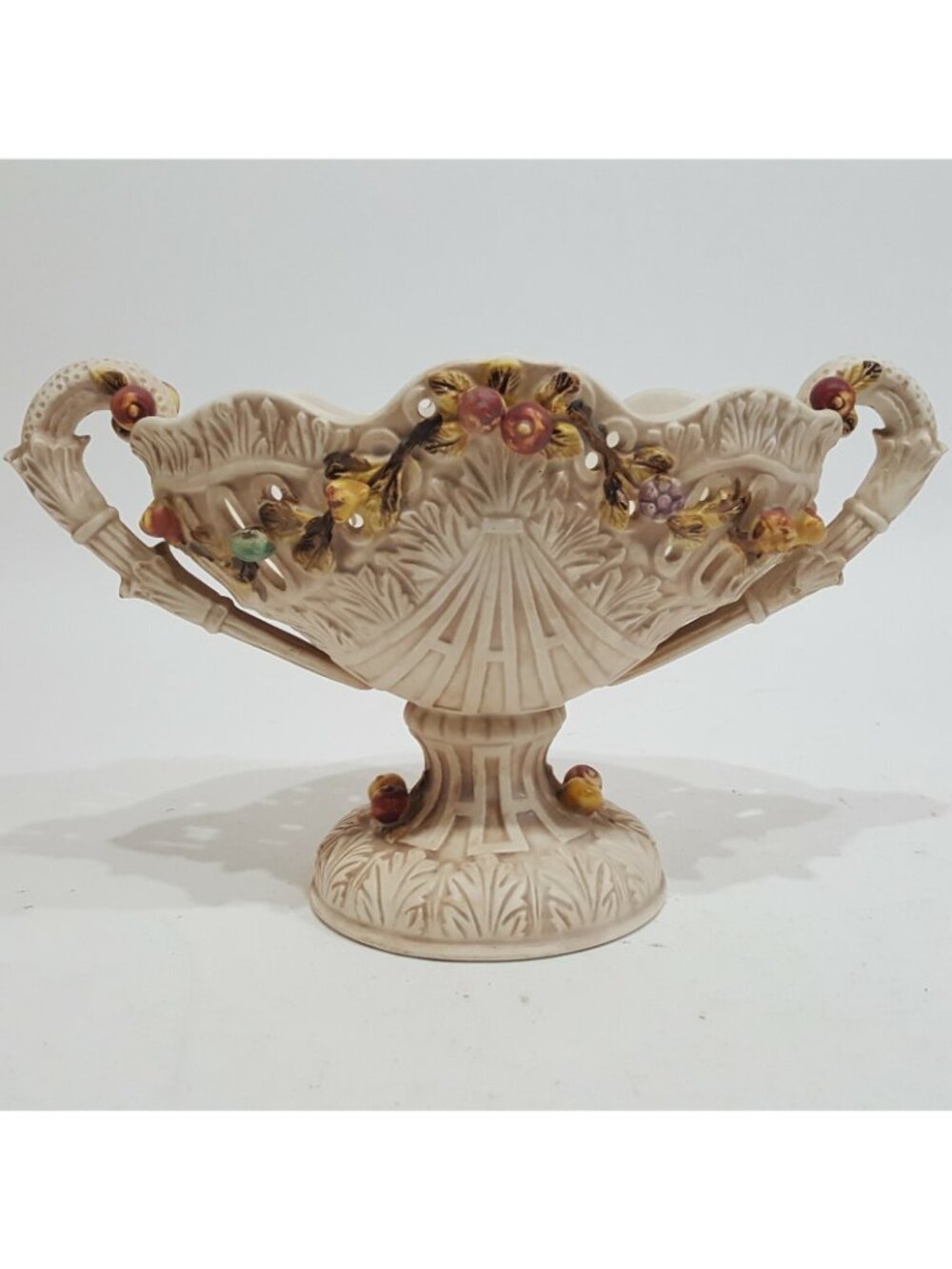 Lenwile Ardalt Porcelain Bowl #30741 White Floral Berries Cream French Country - Picture 12 of 12